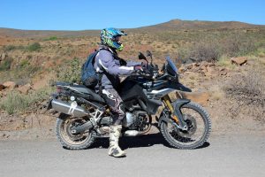 A linked image of a rider on his BMW GS