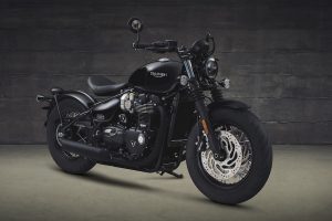 The Bobber Black from a front angle