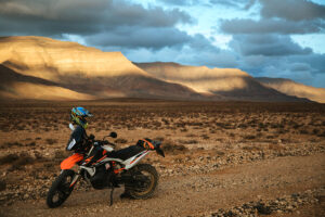 The KTM 890 Adventure R in the Karoo