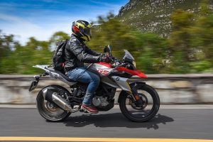 Uzair and the 310GS on tar