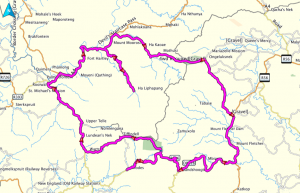 South Africa Lesotho Adventure Bike Route Map
