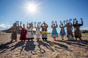 Mongolians in traditional dress welcome the GS Trophy