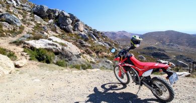 Honda CRF250 on top of Swartberg pass